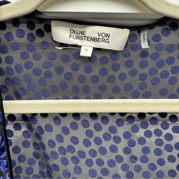 Diane Von Furstenberg Pink and Blue Wrap Blouse - Picture 13 of 16